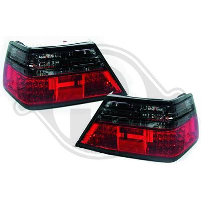 -STOPURI CU LED MERCEDES W124 FUNDAL RED/BLACK -COD 1612996